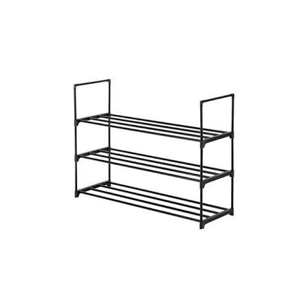 3-tasoinen kenkäteline Kenkätorni Hylly Säilytysjärjestäjä makuuhuoneeseen, eteiseen, käytävään ja vaatekaappiin Musta väri