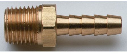 Bränslenippel 1/4" NPT-gänga för 9,5mm slang
