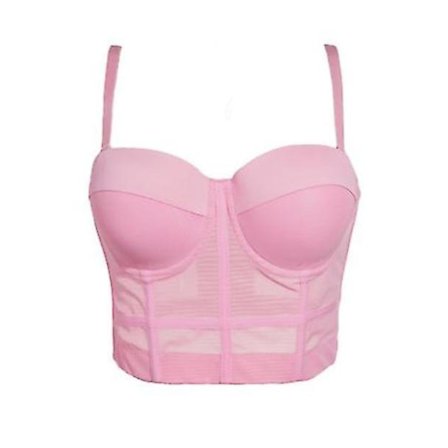 Mesh Bustier Crop Top för Kvinnor, Push Up, Klubb Party Väst