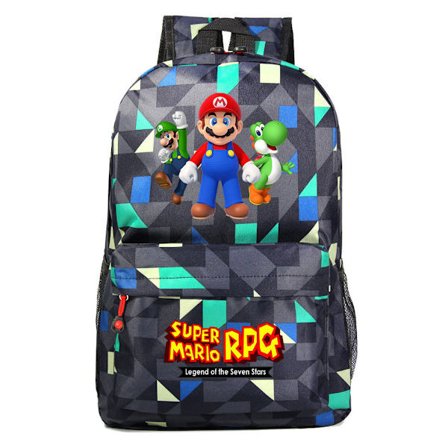 Mario Anime skolryggsäck Casual Daypack Ryggsäck Cool bokväska