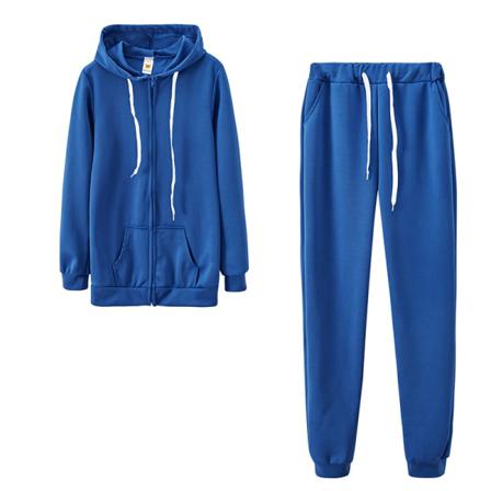 Dam Full Zip Långärmad 2piece Outfit Enfärgade Sweatsuits