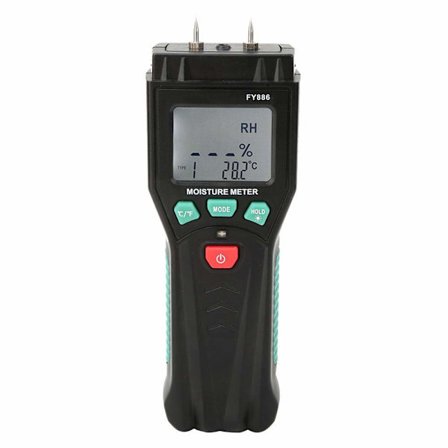 Bærbar LCD digitalt fuktmåler for tre, fuktighetsdetektor, fuktighetstester, fuktighetssensor for måling av prosent fuktighet i jord