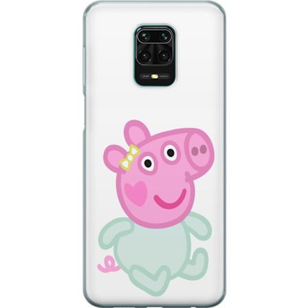 Yhteensopiva Puhelinkuori Xiaomi Redmi Note 9 Pro Peppa Pig vauvahahmo pastelliväreissä, suloinen piirretty lasten kuvitus pehmeällä minimalistise