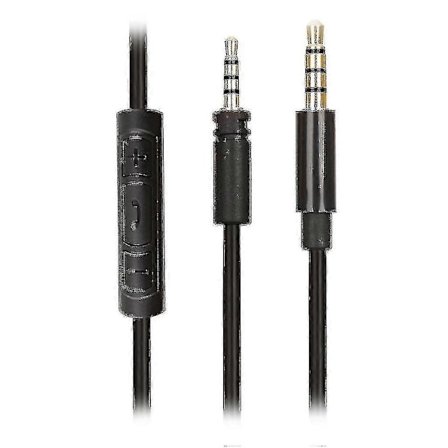 2 st 1,5 m kabel för Sennheiser Momentum 2.0 med volymkontroll och mikrofon - Inline-kabel - Svart