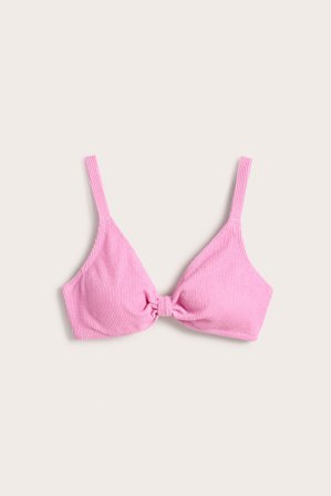 Kappahl | Tekstuuripintainen bikiniyläosa | Vaaleanpunainen