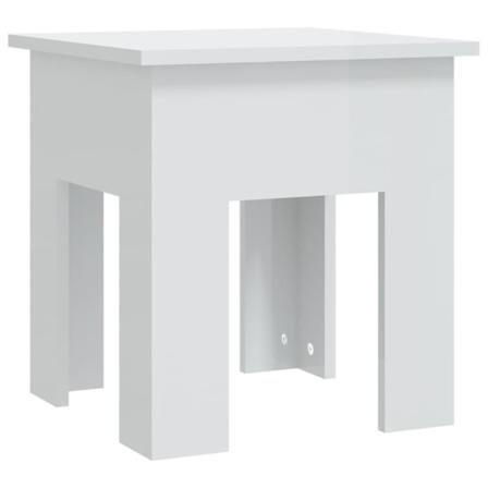 Vidaxl Soffbord Vit Högglans 40x40x42 Cm Spånskiva Vit