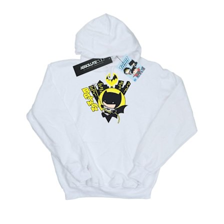 DC Comics Boys Chibi Batman Swinging Hoodie 5-6 år Vit
