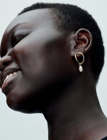 Pandora 14K Gold-Plated Drop Earrings With Baroque White Treated Freshwater Cultured Pearl - Gold - ONE SIZE