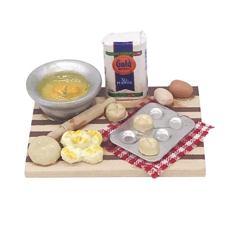 Miniature mad legetøjs skærebræt, 1:12 mini dukkehus miniature d