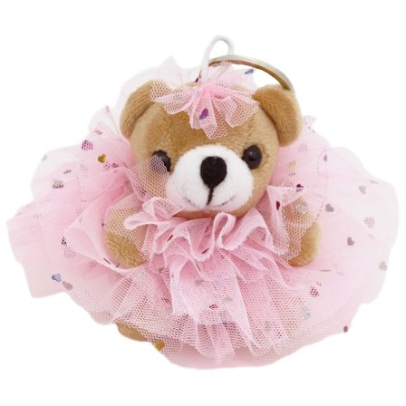 Nyckelring Björn med Rosa Kjol 9 cm