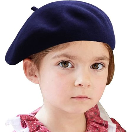 Baskere til børn Uld franske baskerhatte Kunstnermalerhatte til små piger drenge Ensfarvet