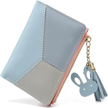 Små punge til kvinder, øjenvipper PU læder mønt lynlås lomme pung til piger med kaninformet metal øjenvippe vedhæng pung