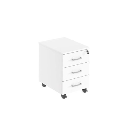 DENORD DESIGN Hurts mobil 3 lådig, djup 450mm vit - Lyreco - Kontorsmöbler och inredning - Bord och hurtsar - Hurtsar