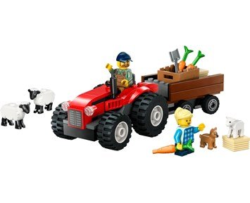 LEGO-LEGO City Great Vehicles Röd jordbrukstraktor med släp och får 60461-LEGO City Great Vehicles Sett med rød traktor, henger og sau 60461-LEGO-LEGO