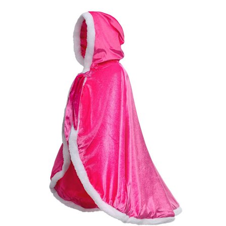Prinsesse hette cape kappe kostyme (rosa for høyde 120cm-130cm)
