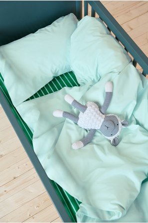 Jotex - Percale Mini Sengesett Sprinkelseng - Økologisk Isbre - ZACK - Kjøp Sengesett til barn hos Jotex