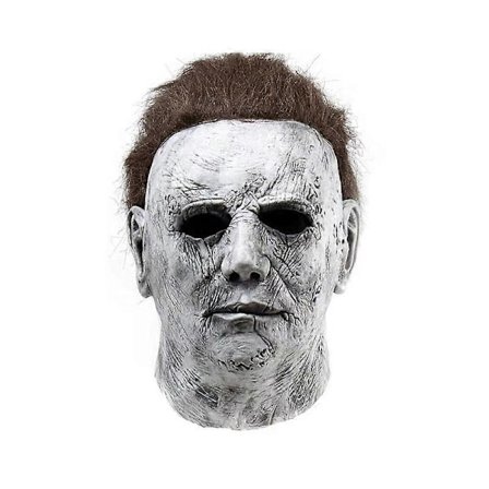 Michael Myers Kostume 2024 - Maske, Cosplay, Halloween Jumpsuit, Horror Blodig Morderrekvisit, Karnevalsfestkostume til Voksne Mænd Maske[GPA]