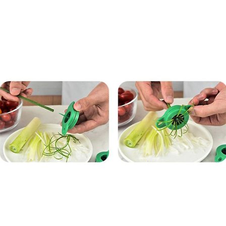 2 kpl Vihreän sipulin Easy Slicer -silppuri Luumunkukan silppuri
