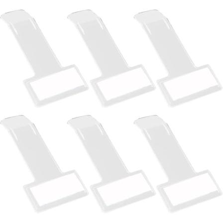 6 stk. parkeringsbillettklemme i plast, gjennomsiktig klemme til bilens frontrute, til parkeringslapp, faktura, billett