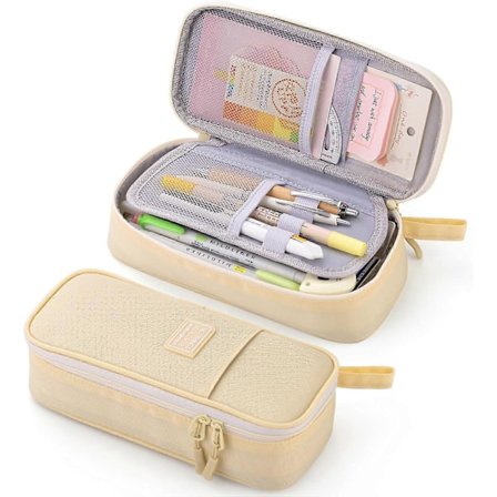 CICIMELON Hållbar Penn- och Pennskrin Stor Förvaringspåse för Skolmaterial Kontor College Tonårsflickor Vuxna, Lila db