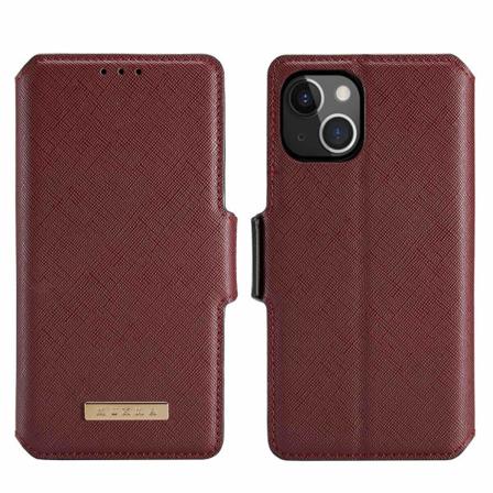 Muxma Saffiano Pl nboksfodral till iPhone 13 Mini - R d Red