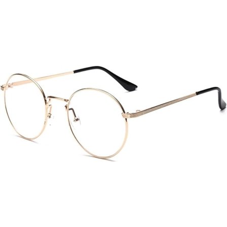 Vintage Klassiske Runde Briller Metallramme Briller Klare Briller For Kvinner/Menn