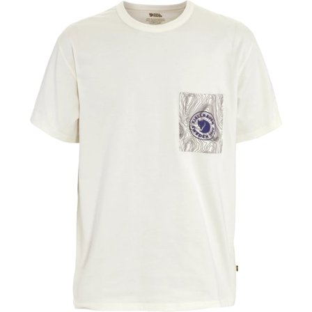 Fjällräven Logo Pocket T-Paita XS - Miehet - Eggshell/Valkoinen - T-paidat ja topit