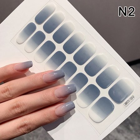 1 Ark Gel Nagel Wraps Polish Strips Semi Härdad Gel Nagel Sticker