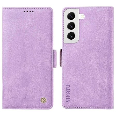 YIKATU YK-005 För Samsung Galaxy S21 FE 5G Ställ Plånboksfodral Hudvänligt Läder Telefonskal