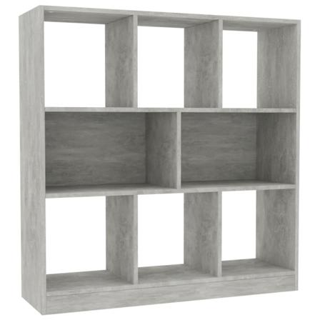 Vidaxl Bokhylla Betonggrå 97,5x29,5x100 Cm Konstruerat Trä Grå