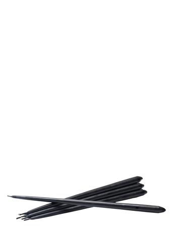 Stoff Taper Candles By Ester & Erik, Box With 6 Pieces Home Decoration Candles Pillar Candles Sort STOFF Nagel