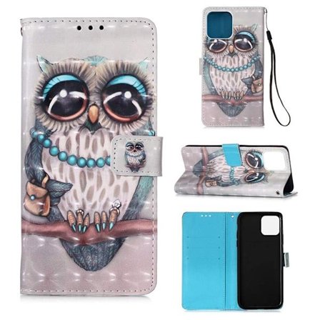 Lompakkokotelo iPhone 15 - Koristeellinen Pöllö