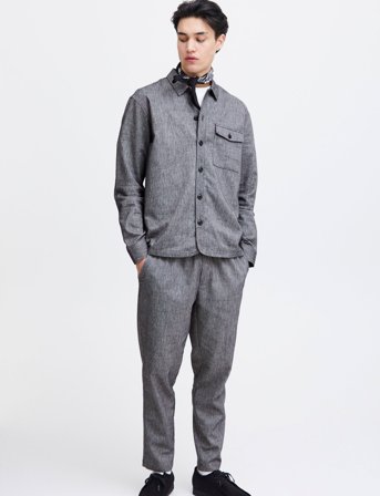 Casual Friday Cfpilou 0066 Drawstring Linen Mix P - Navy - L x 34