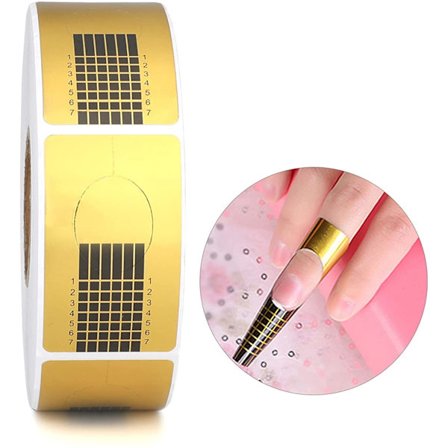 500 stk. Papir Negleforme - Negleforlængelsesform Stickers - Adhesiv