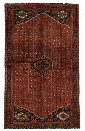 Orientalisk Ghashghai Matta 157X261 Svart/Mörkröd Ull, Persien