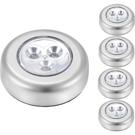 5-pakkaus LED-paristokäyttöinen langaton yövalotikku kosketusvalo