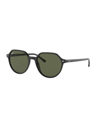 Ray Ban Unisex Sunglasses with a frame made of acetate in black and lenses made of glass in green