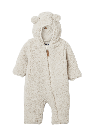 RIKIKI Fluffig fleeceoverall med huva SESAM Ytterkläder Vit 50