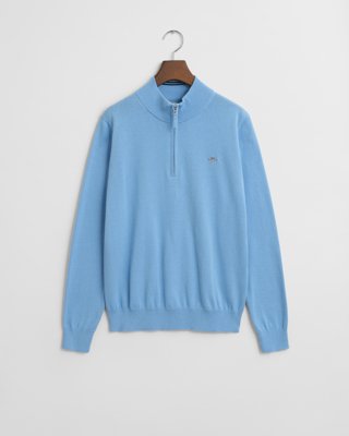 GANT - Shield bomullsgenser med half-zip til ungdom dream blue