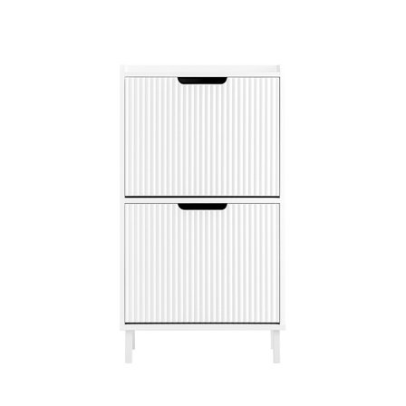 SoBuy hvidt skoskab med 2 døre 19x50.01x89.99cm, moderne FSR177-W