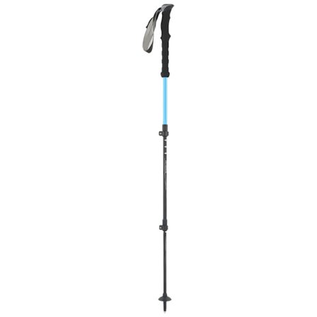 Kolfiber Vandringsstav 3 Sektioner Retractable Walking Stick Lätt Slitstark Ergonomiskt Vandringsstav Sky Blue
