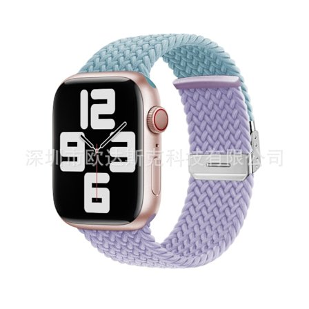 Kellon ranneke Apple Watch iWatch 38/40/41/ 10. sukupolvi 42mm vaaleansininen ja vaaleanvioletti