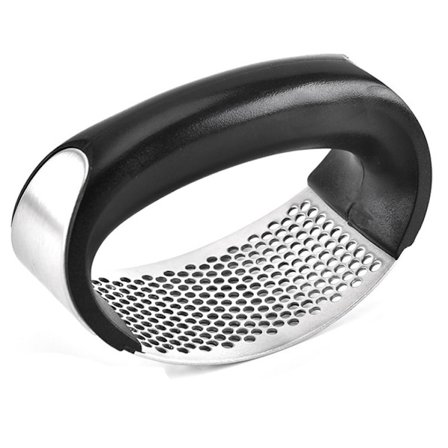 Hvitløkspresse, rustfritt stål hvitløkskutter profesjonelle kjøkkenredskaper hvitløkshakker med ergonomisk håndtak