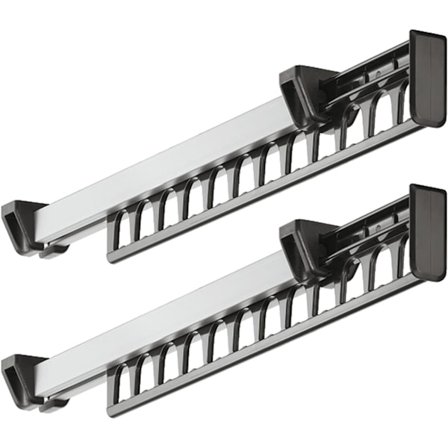 Utdragbar klädstång/garderob, rymmer 12 galgar, längd 310 mm, set om 2.