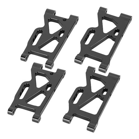 Front Rear Swing Arm Kit Metall Oppgraderingsdeler for Wltoys 144001 1/14 4WD RC Bil (Svart)