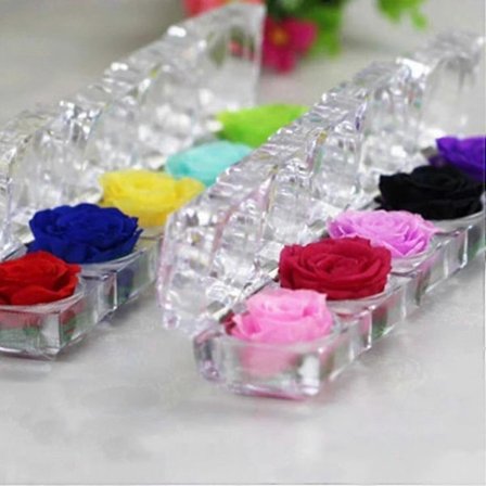 Romantisk Ringæske Håndlavet Plastik Flot Evighedsrose Smykkeskrin Til Jubilæum