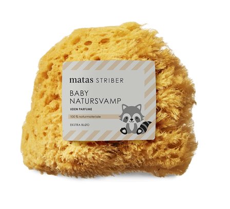 Matas Striber Baby Natursvamp 11 cm, Skincare, Badetid, Badesvampe