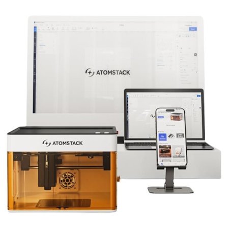 AtomStack P1 Maskiner Gravure Laser Hobby 5W Gratis Kontrol APP Gravure Zone 110 x 110 mm, Hastighed 10000 mm/min