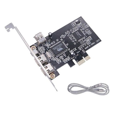 Video Capture Expansionskort PCIe 3x 1394A Firewire PCI Express till IEEE 1394