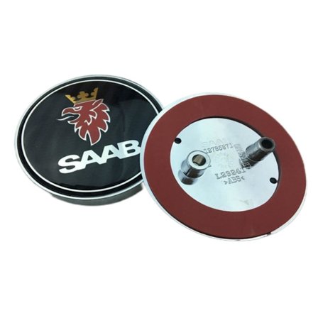 Passar Saab bil bakre emblem SAAB Saab 68mm emblem 1st (svarta linjer)